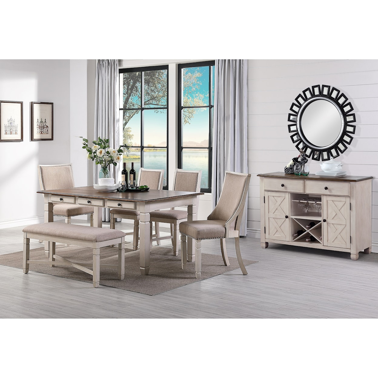 New Classic Furniture Prairie Point Dining Room Group