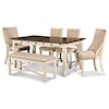 New Classic Furniture Prairie Point Table & Chair Set with Bench