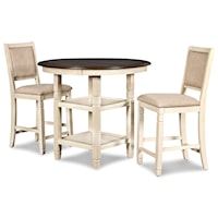 Farmhouse 3-Piece Table & Chair Set