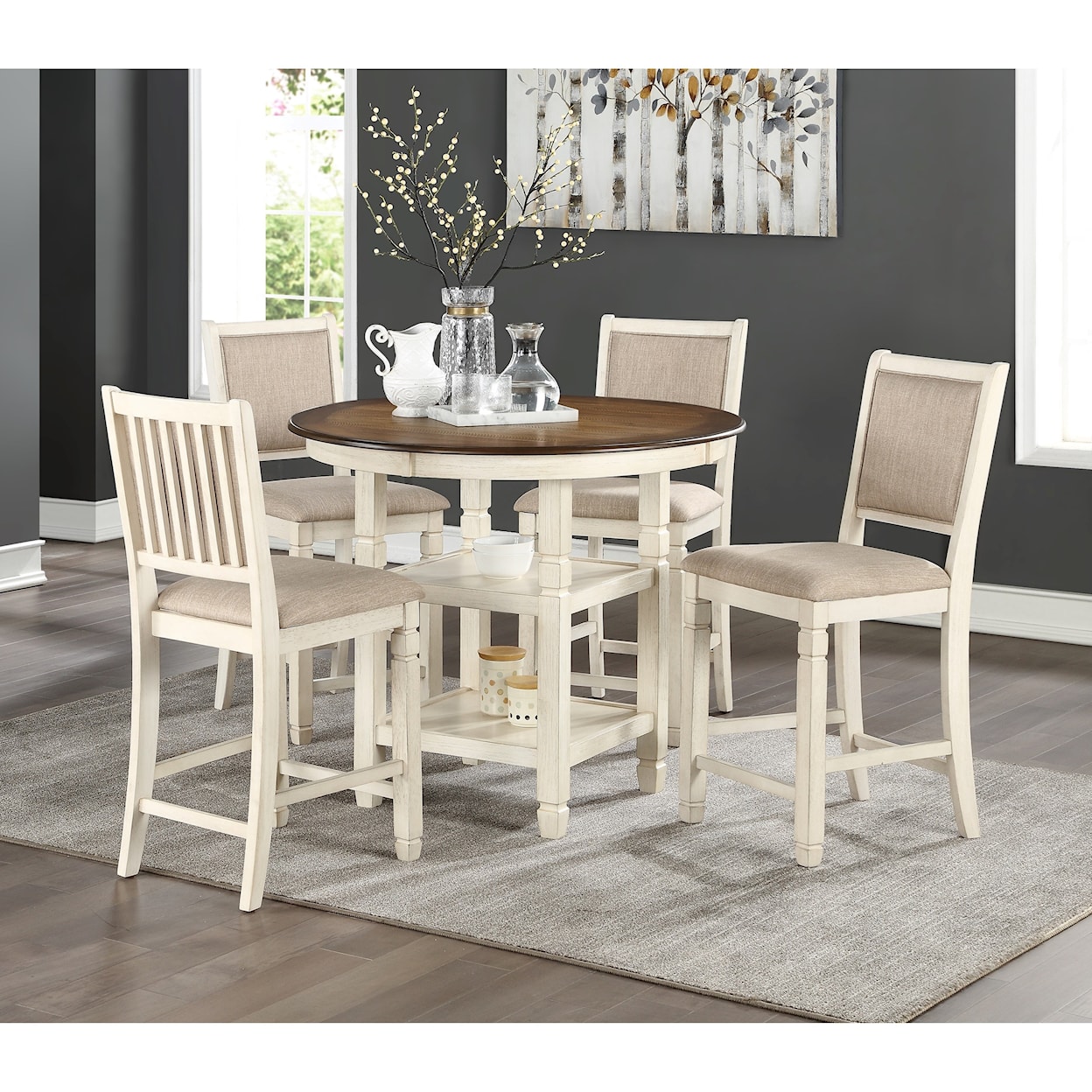 New Classic Furniture Prairie Point 5-Piece Table and Chair Set