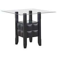 Transitional Square Counter Height Dining Table