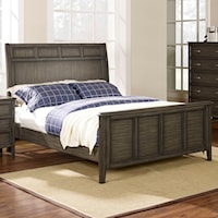 Queen Panel Bed with USB Ports