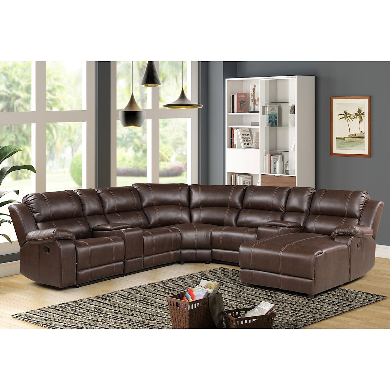 New Classic Rivers Reclining Sectional with Chaise