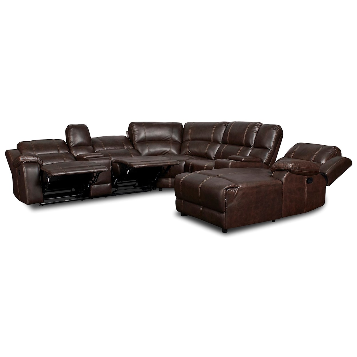 New Classic Rivers Reclining Sectional with Chaise