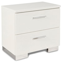 Contemporary 2-Drawer Nightstand