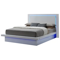 Queen Low Profile Bed with Touch Lighting