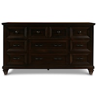 Traditional 9-Drawer Dresser with Felt Lined Jewelry Tray