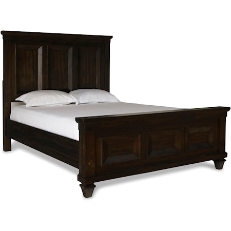 Traditional California King Panel Bed with Picture Frame Detailing
