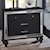 New Classic Valentino Three Drawer Nightstand with Mirror Accents