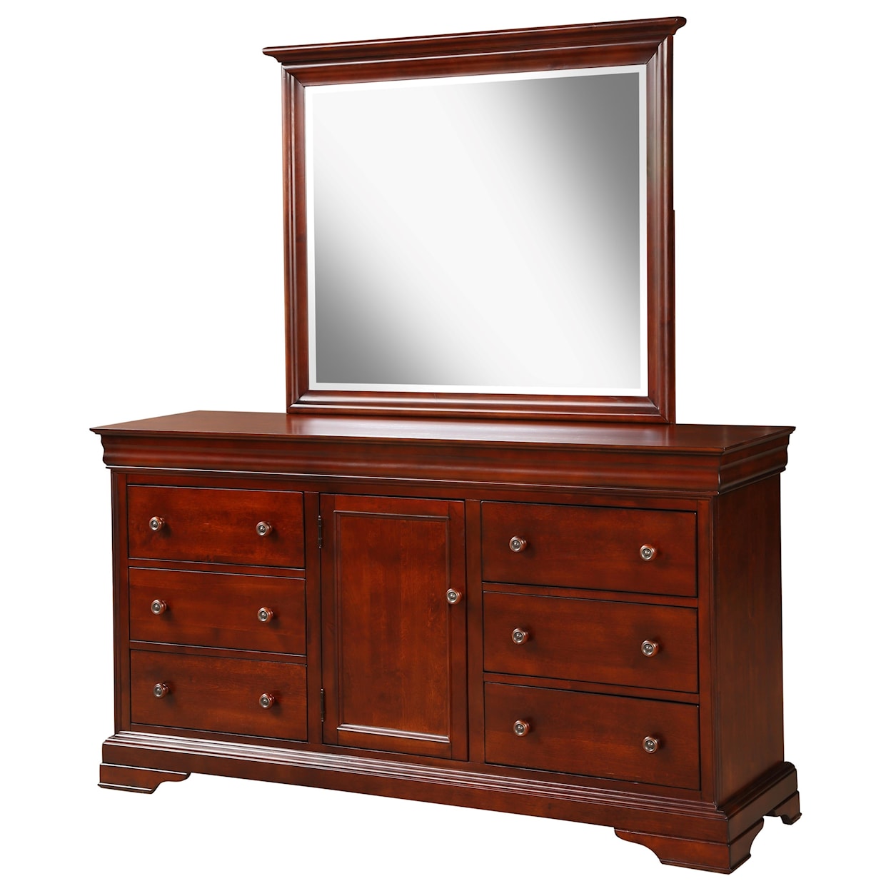 New Classic Furniture Versaille Dresser & Mirror Set