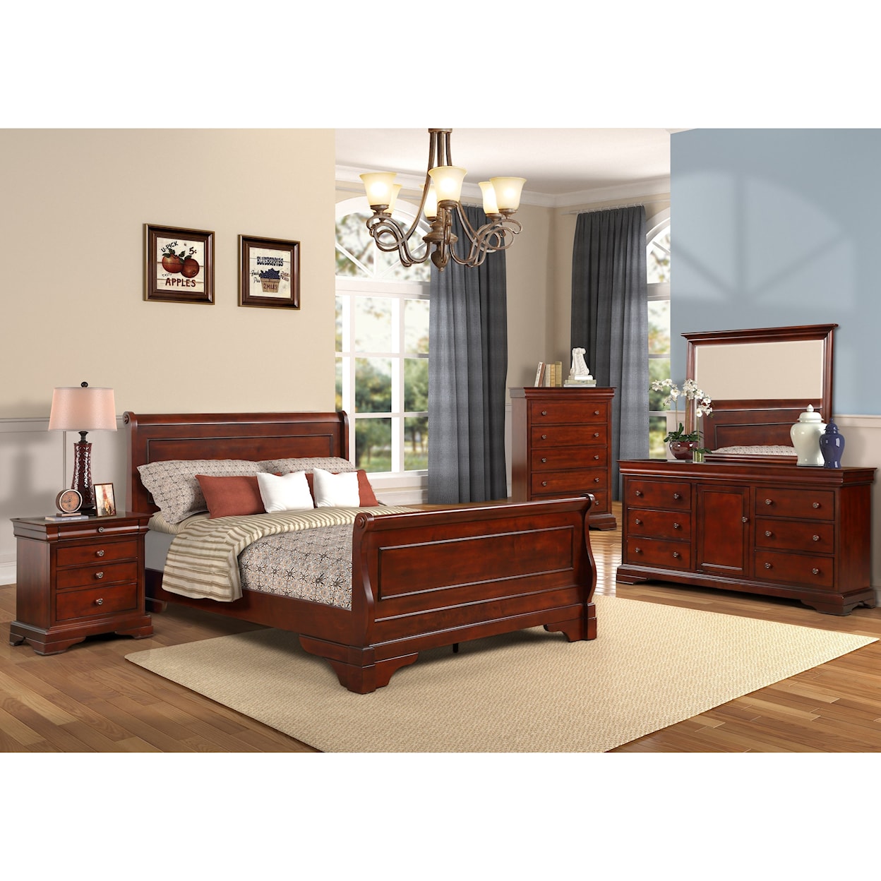 New Classic Furniture Versaille Dresser & Mirror Set