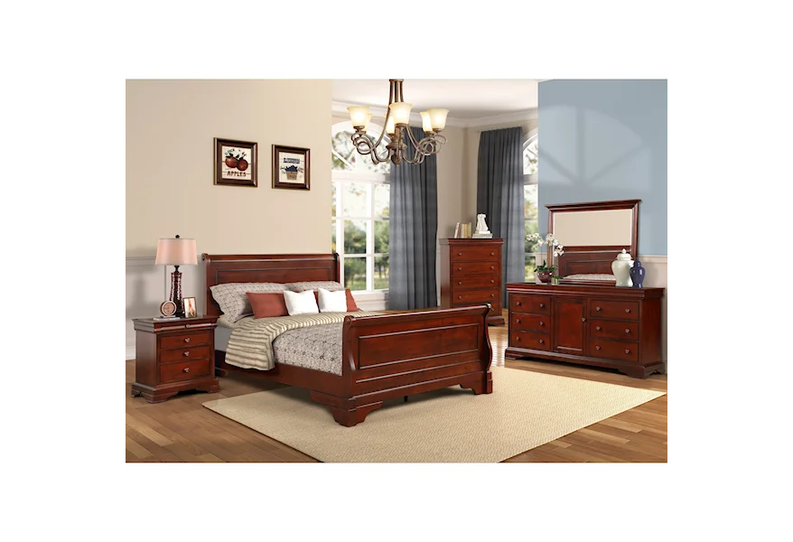 Versaille California King Bedroom Group by New Classic at Dream Home Interiors