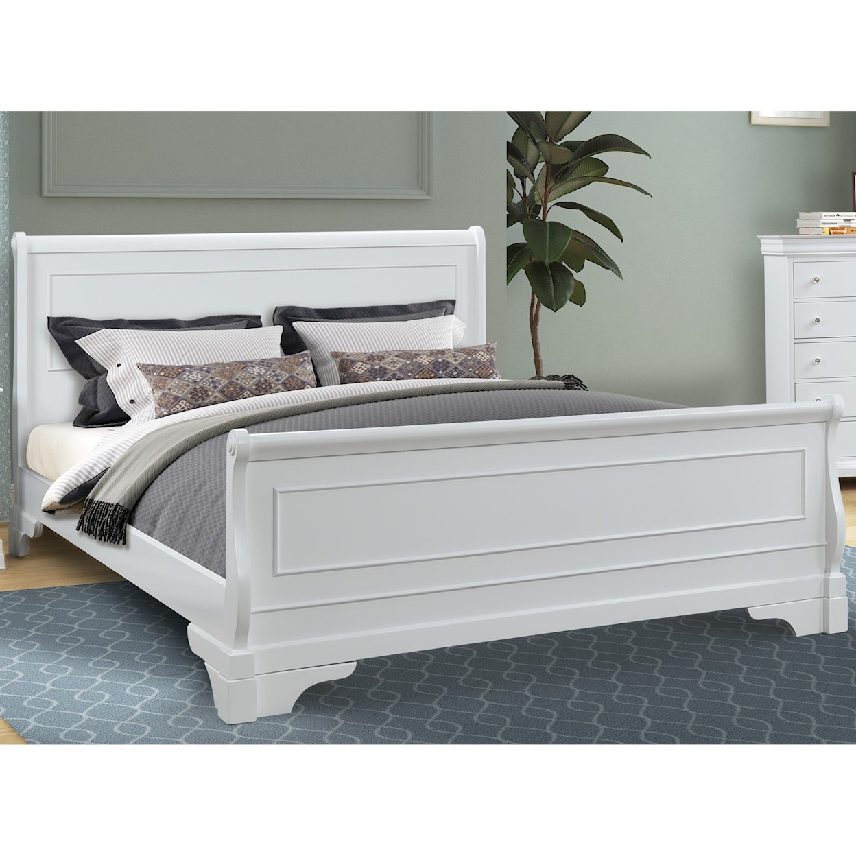 New Classic Furniture Versaille Twin Sleigh Bed