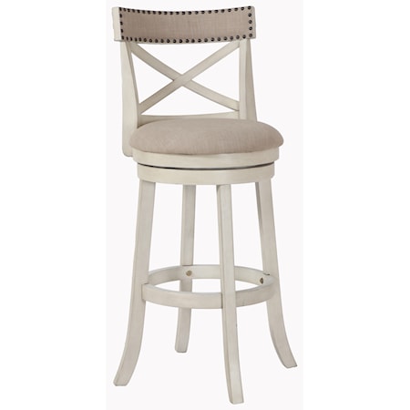 YORKSHIRE WHITE 30" SWIVEL STOOL |