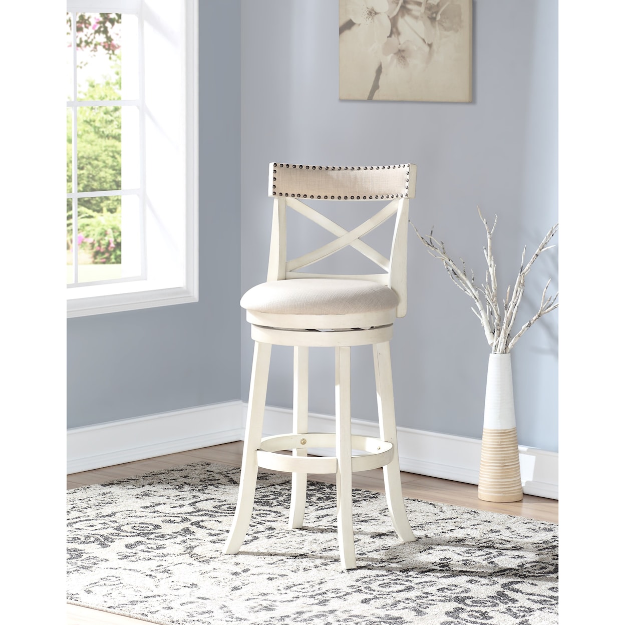 New Classic Furniture York 29" Barstool with Fabric Seat