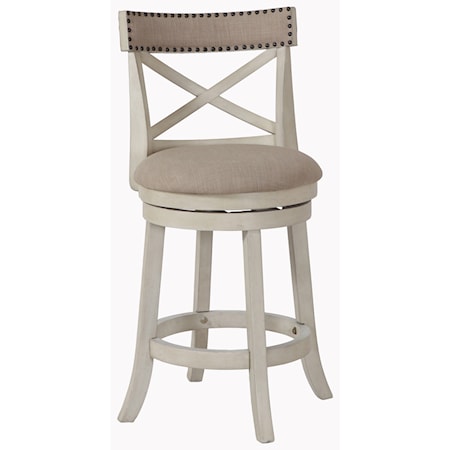 YORKSHIRE WHITE 24" SWIVEL STOOL |