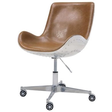 Abner Office Chair, Distresed Caramel
