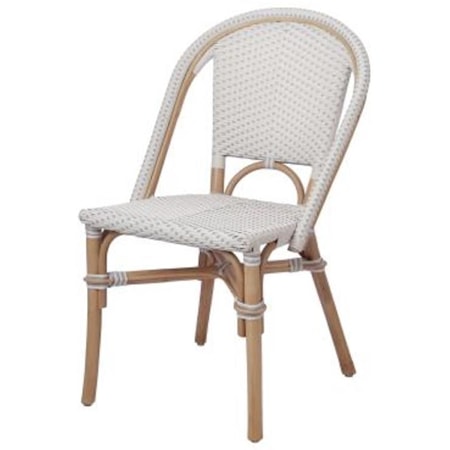 Avignon Paris Bistro Chair, White/ Gray