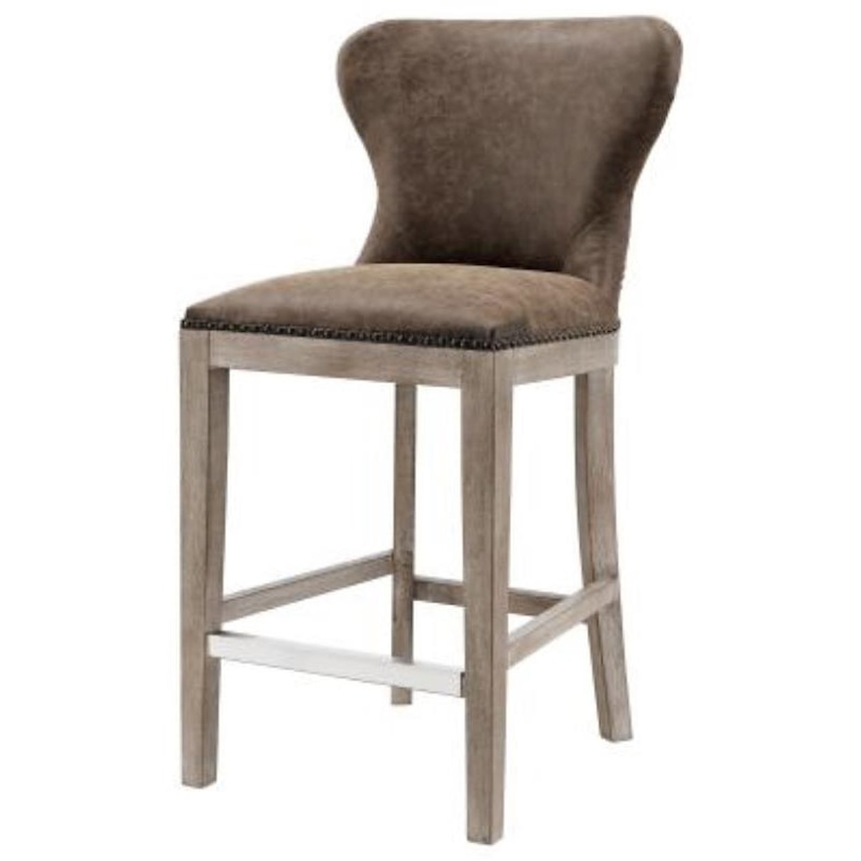 Happy Chair Dorsey Dorsey Counter Stool, Nubuck Chocolate