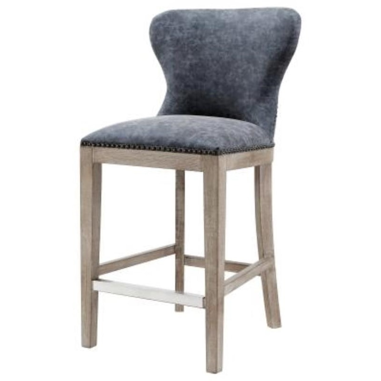 Happy Chair Dorsey Dorsey Counter Stool, Nubuck Charcoal