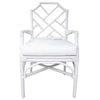 Happy Chair Kara Kara Rattan Arm Chair, White