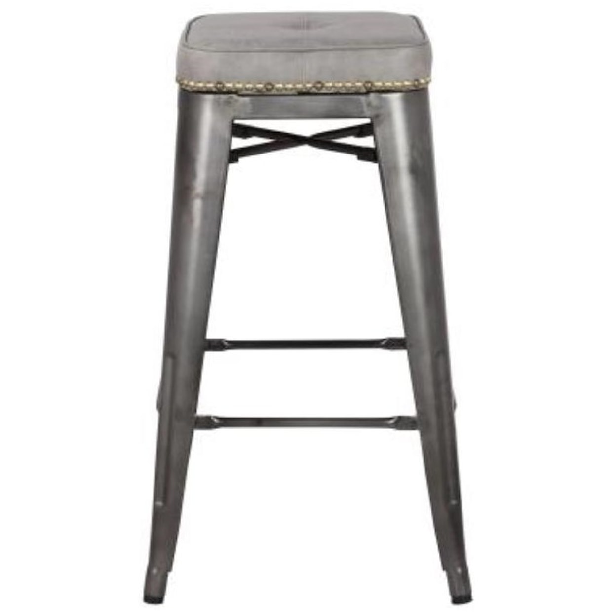 Happy Chair Metropolis Metropolis Backless Counter Stool, Mist Gray