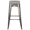 Happy Chair Metropolis Metropolis Backless Bar Stool, Mist Gray