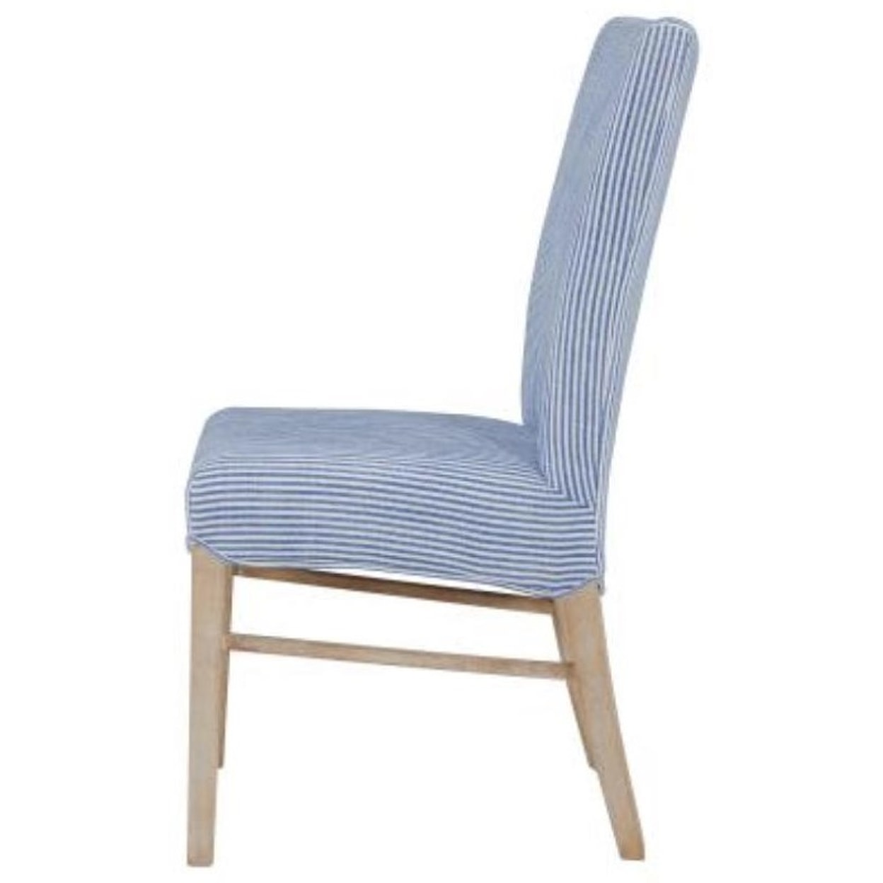 Happy Chair Milton Milton Fabric Chair NWO Legs, Blue Stripes