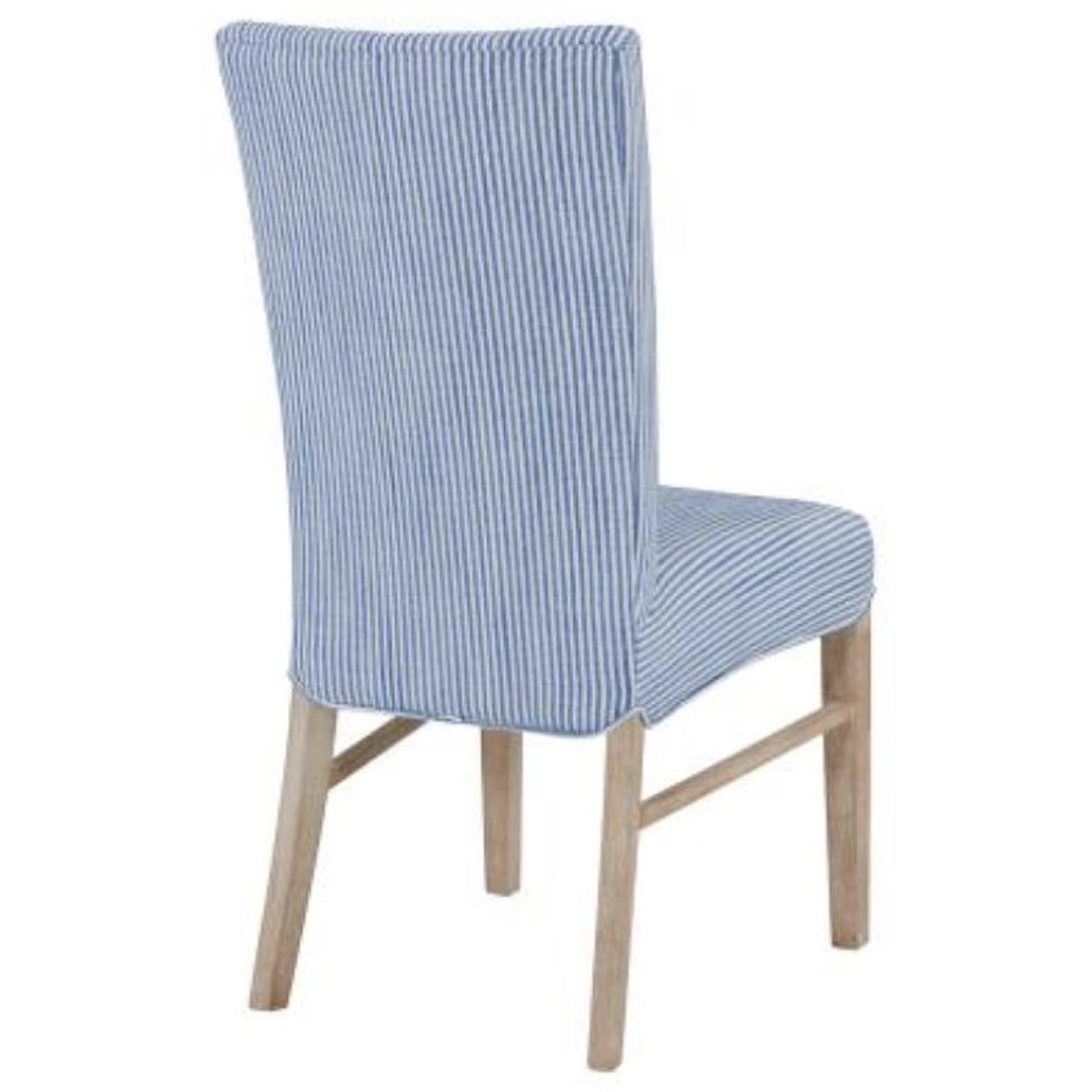 Happy Chair Milton Milton Fabric Chair NWO Legs, Blue Stripes