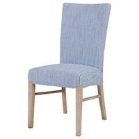 Milton Fabric Chair NWO Legs, Blue Stripes