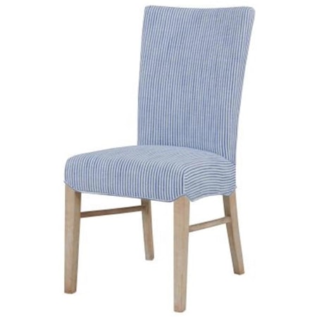 Milton Fabric Chair NWO Legs, Blue Stripes