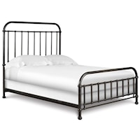 Twin Size Metal Bed with Weathered Patina