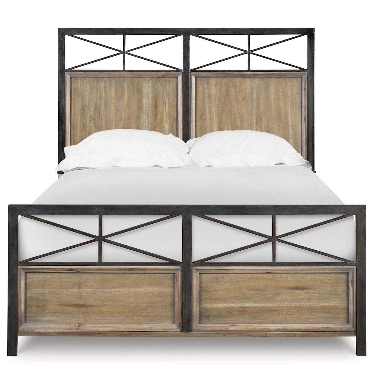 Next Generation by Magnussen Bailey Full Metal &Wood Panel Bed