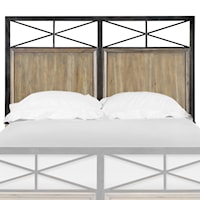 Full Size Metal & Wood Headboard