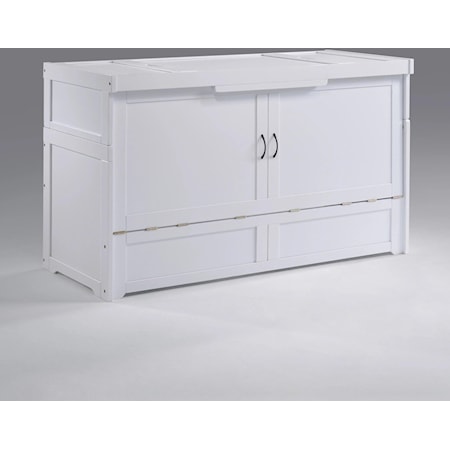 Murphy Cube Cabinet White(Includes Mattress)