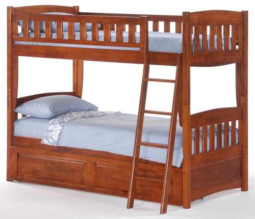 Cinnamon Twin Bunk Bed with Trundle