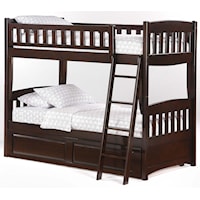 Cinnamon Twin Bunk Bed with Trundle