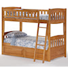 Night & Day Furniture Spice Twin Bunk Bed with Storage Drawers