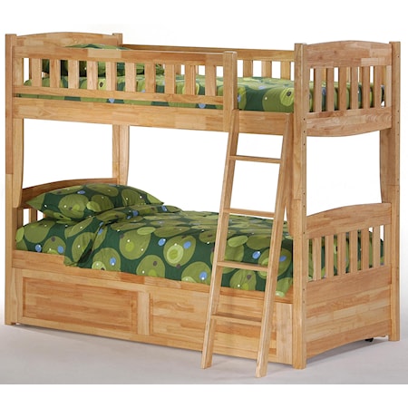 Cinnamon Twin Bunk Bed with Trundle