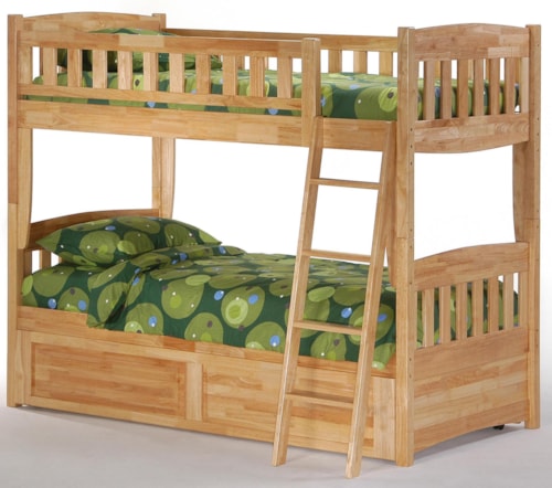 Cinnamon Twin Bunk Bed with Trundle