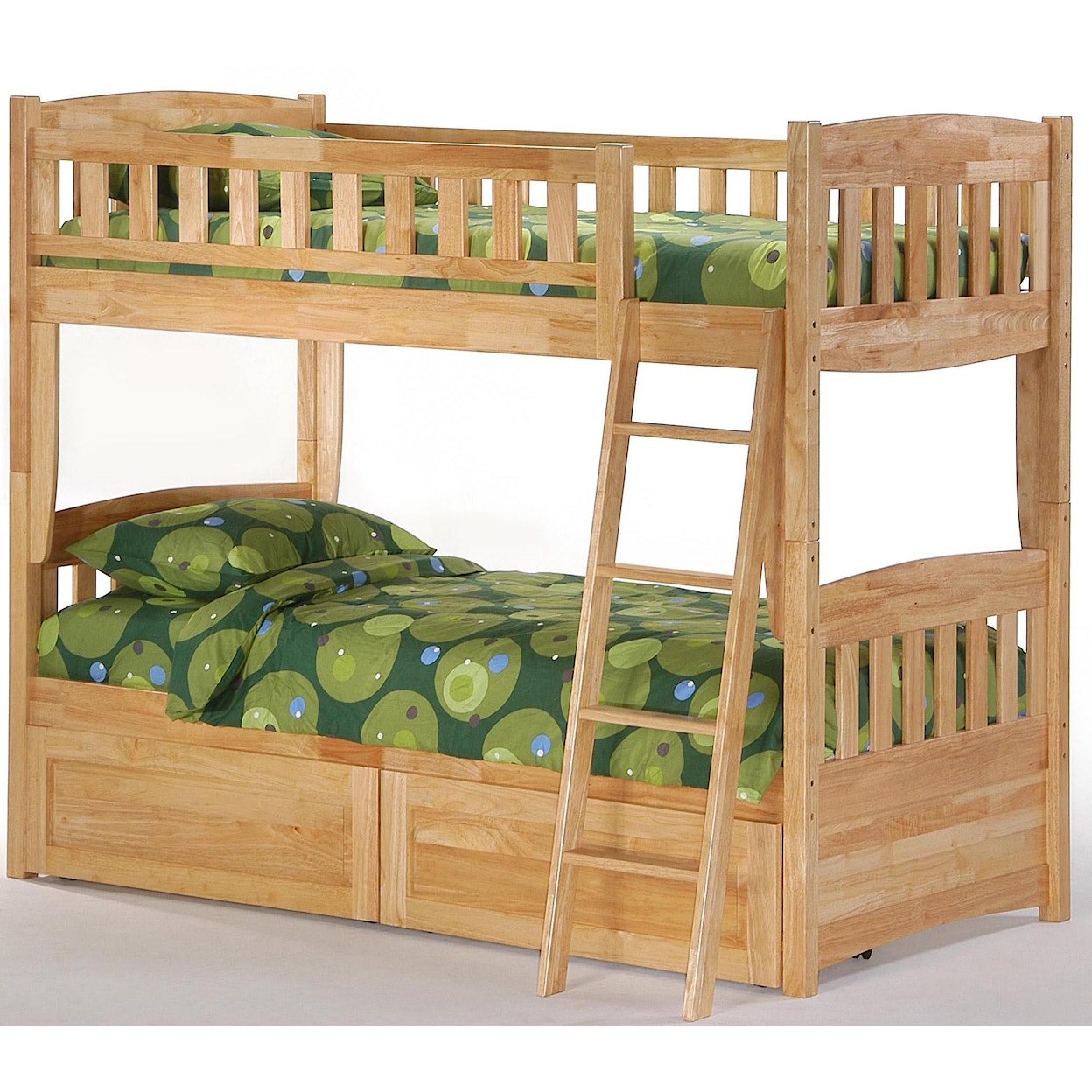 Night & Day Furniture Spice Twin Bunk Bed with Storage Drawers