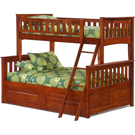 Twin/Full Bunk Bed with Storage