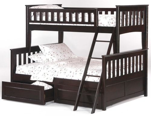 Ginger Twin/Full Bunk Bed with Storage Drawers