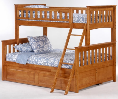 Ginger Twin/Full Bunk Bed with Trundle