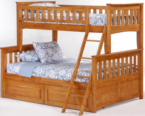 Ginger Twin/Full Bunk Bed with Storage Drawers