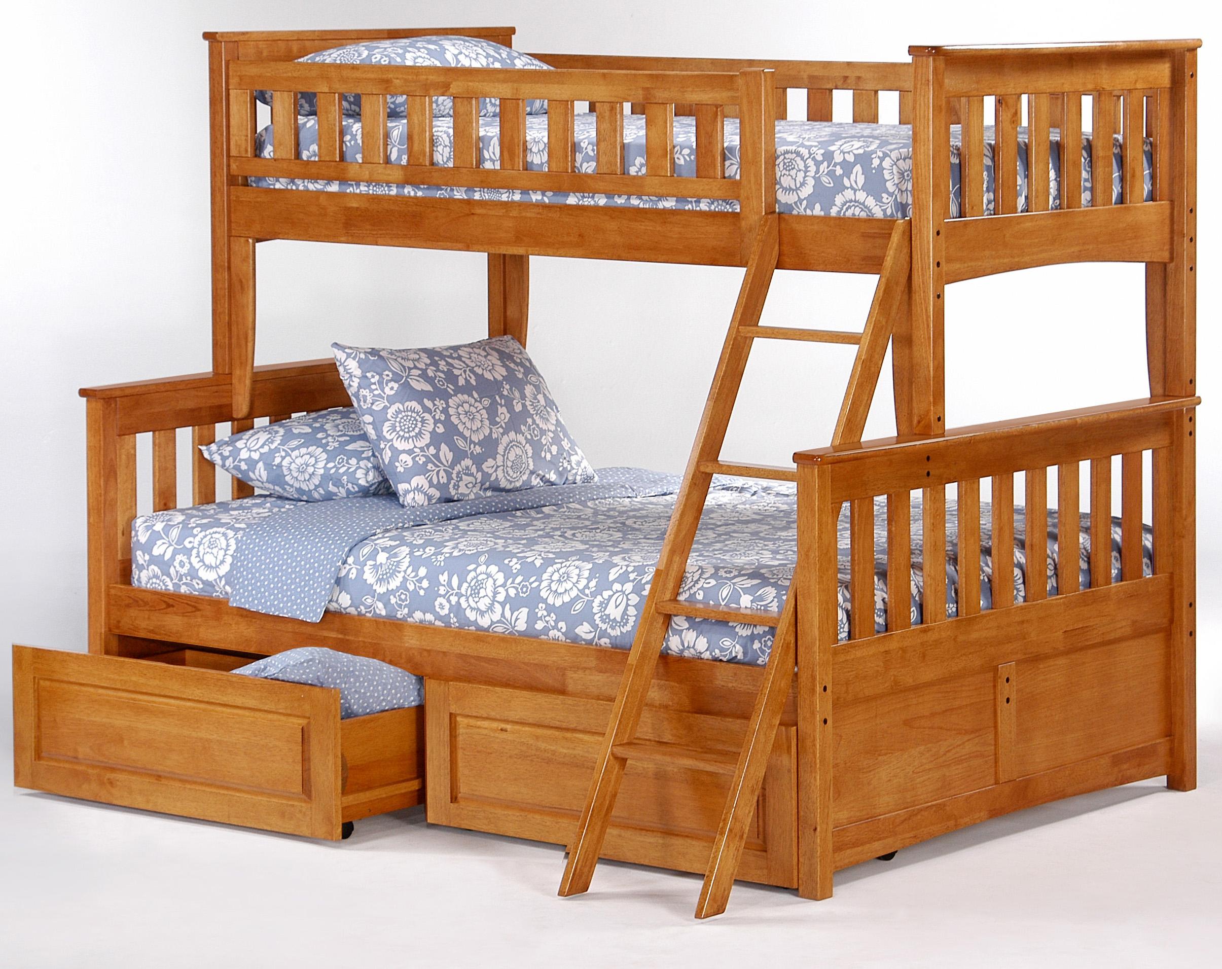 Night & Day Furniture Spice Twin/Full Bunk Bed with Storage
