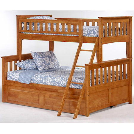 Twin/Full Bunk Bed with Trundle