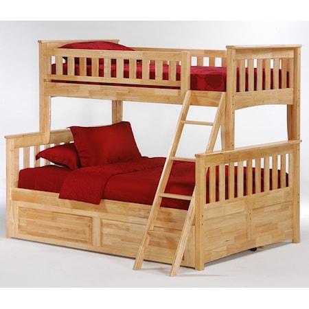 Twin/Full Bunk Bed with Trundle