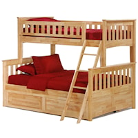 Ginger Twin/Full Bunk Bed with Storage Drawers