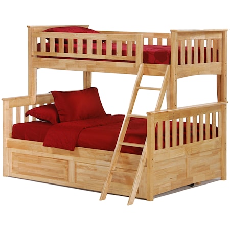 Twin/Full Bunk Bed with Storage